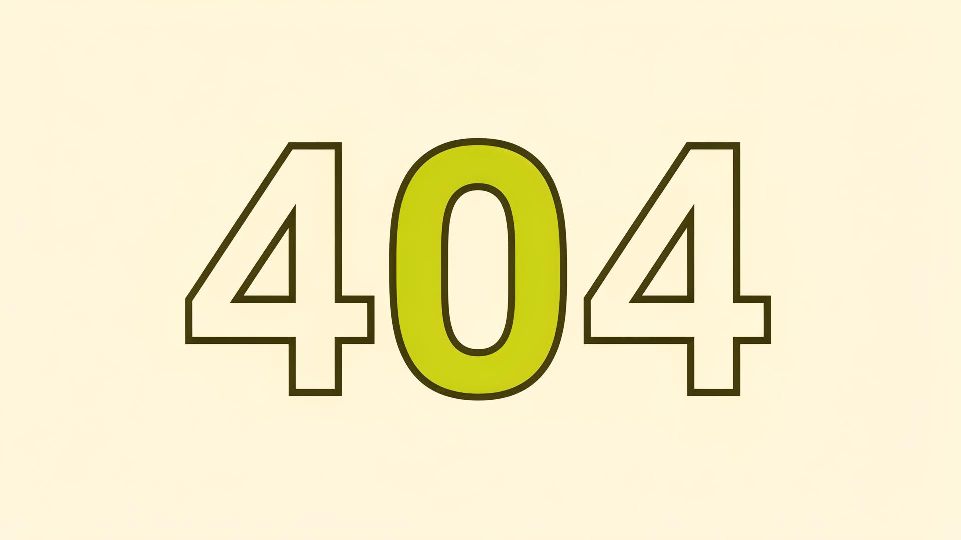 Flat editorial illustrasjon: bygater med et stort gult 404-skilt midt i bildet.